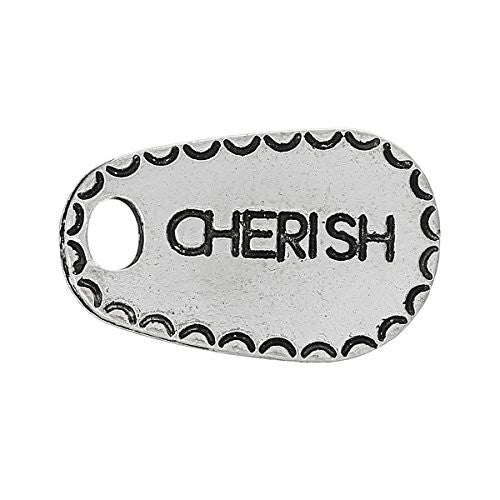 Carved Cherish Charm Pendant for Necklace - Sexy Sparkles Fashion Jewelry