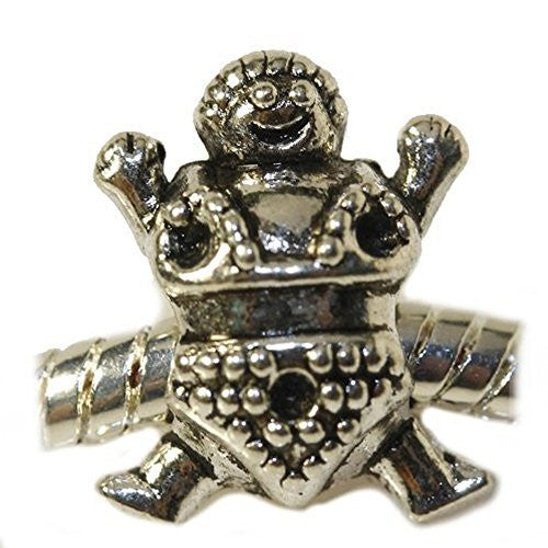 Sumo Wrestler Charm European Bead Compatible for Most European Snake Chain Bracelet - Sexy Sparkles Fashion Jewelry - 1