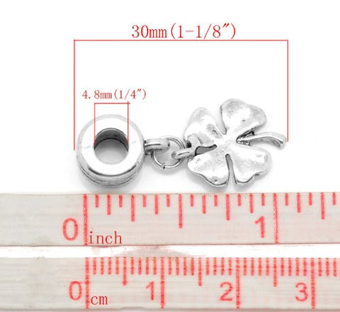 Four-leaf Clover Dangle Charm European Bead Compatible for Most European Snake Chain Bracelet - Sexy Sparkles Fashion Jewelry - 3
