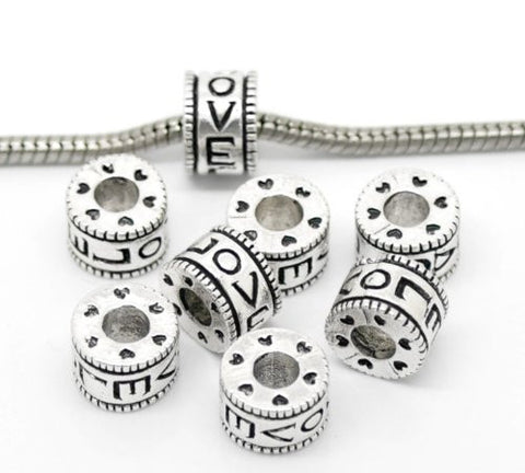 Love Charm Circle European Bead Compatible for Most European Snake Chain Bracelet - Sexy Sparkles Fashion Jewelry - 2