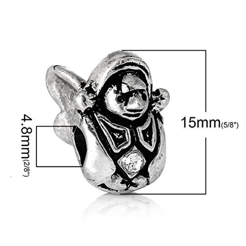 Beautiful Angel Charm Bead Spacer Compatible for Most European Snake Chain Bracelet - Sexy Sparkles Fashion Jewelry - 3