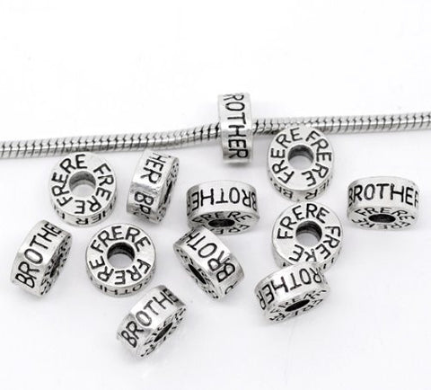 Brother Spacer European Bead Compatible for Most European Snake Chain Bracelet - Sexy Sparkles Fashion Jewelry - 2