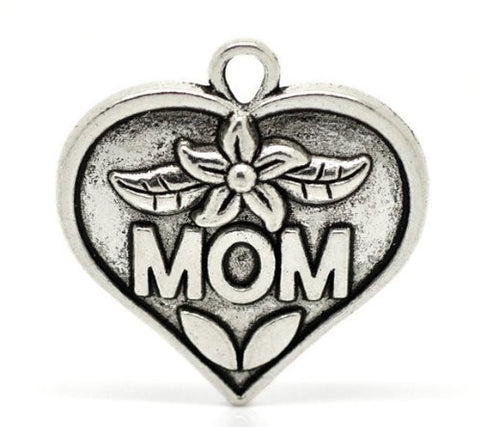Mom Flower Charm Pendant for Necklace - Sexy Sparkles Fashion Jewelry - 4