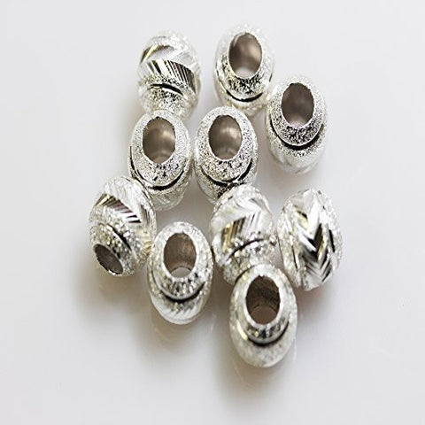 Ten (10) Stardust Spacer Beads for Snake Chain Charm Bracelet - Sexy Sparkles Fashion Jewelry - 4