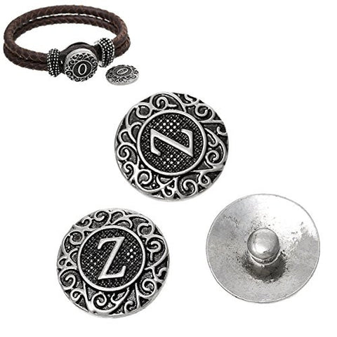 Alphabet Letter Z Chunk Snap Button or Pendant Fits Snaps Chunk Bracelet - Sexy Sparkles Fashion Jewelry - 2