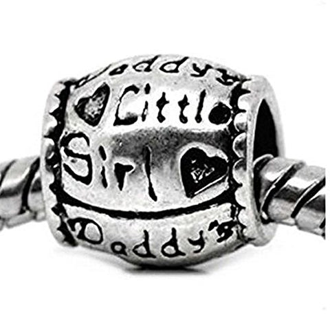 Daddy's Little Girl European Bead Compatible for Most European Snake Chain Bracelet - Sexy Sparkles Fashion Jewelry - 1