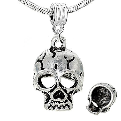 Hollow Skull Bead Compatible for Most European Snake Chain Charm Bracelet - Sexy Sparkles Fashion Jewelry
