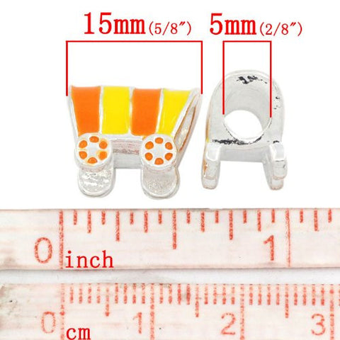 Enamel Carriage Spacer European Bead Compatible for Most European Snake Chain Bracelet - Sexy Sparkles Fashion Jewelry - 3