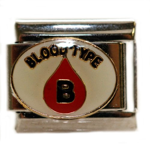 Blood Type B Medical Italian Charm for Bracelet