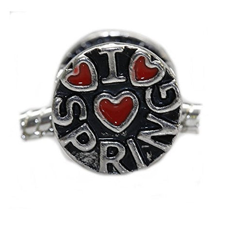 I Love Spring Charm For snake charm Bracelet - Sexy Sparkles Fashion Jewelry - 1