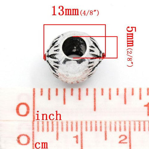 Flower Pattern Bead Spacer for Snake Chain Bracelets (Red) - Sexy Sparkles Fashion Jewelry - 2