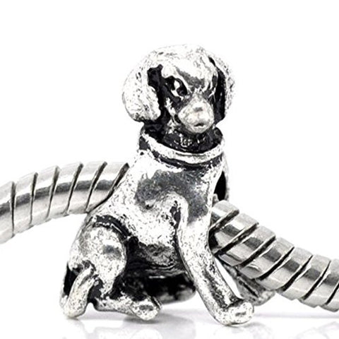 Design Dog European Bead Compatible for Most European Snake Chain Charm Bracelet - Sexy Sparkles Fashion Jewelry - 1