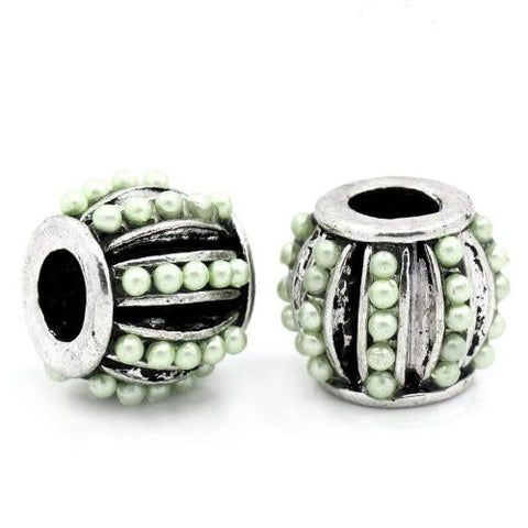 Cream Resin Lantern w/ Dots Bead Spacer For Snake Chain Charm Bracelet - Sexy Sparkles Fashion Jewelry - 3