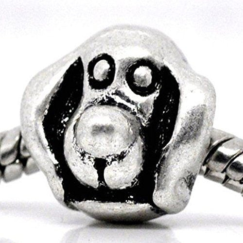 Dog Charm Bead for European Snake Chain Charm Bracelet
