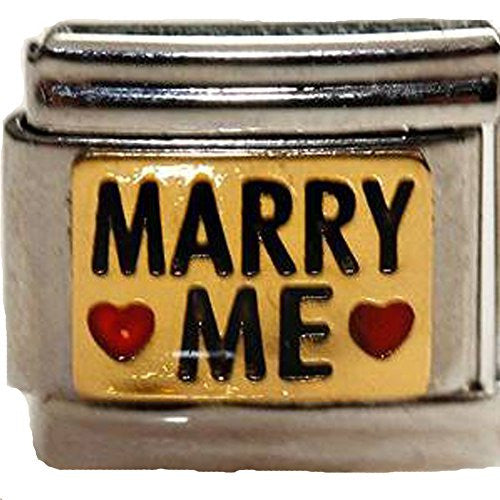 Marry Me Italian Link Bracelet Charm - Sexy Sparkles Fashion Jewelry - 1