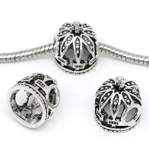 Prince CrownHollow Pattern Charm European Bead Compatible for Most European Snake Chain Bracelet - Sexy Sparkles Fashion Jewelry - 3