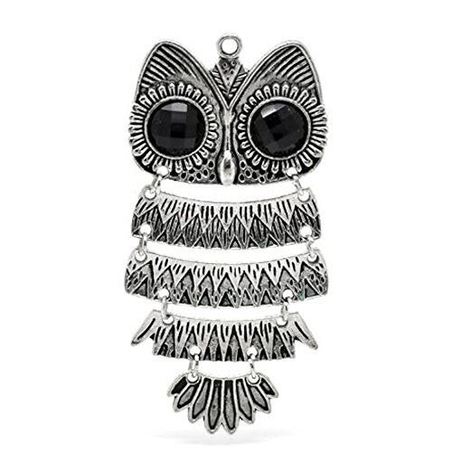 Large Owl Charm Pendant for Necklace