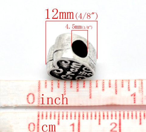Set of Three (3) Gram Charm Beads for snake Chain charm Bracelet - Sexy Sparkles Fashion Jewelry - 4