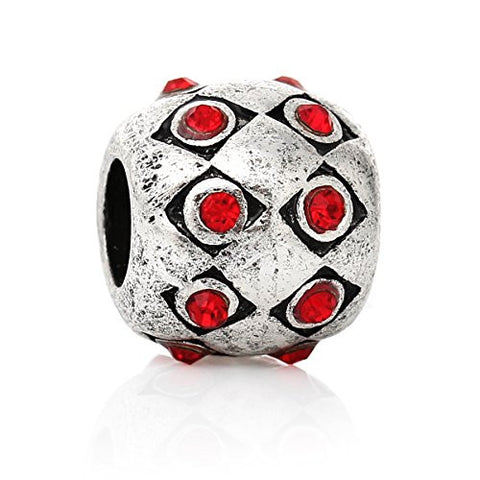 July Birthday Month Charms W/ Round  Crystals Bead - Sexy Sparkles Fashion Jewelry - 1