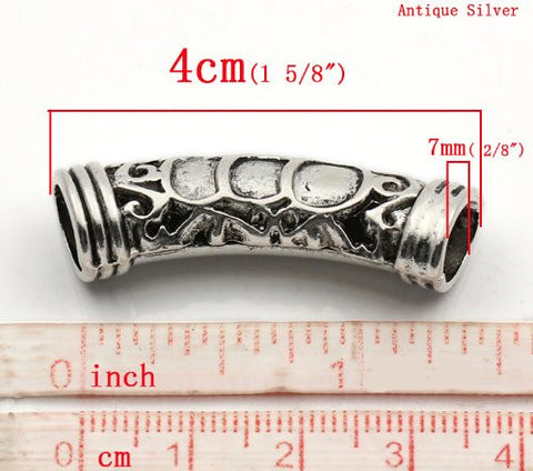 Tube Charm Spacer Beads for Snake Chain Charm Bracelet - Sexy Sparkles Fashion Jewelry - 3