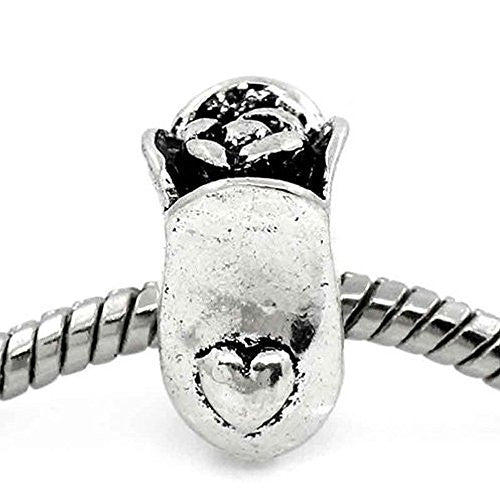 Rose Flower Spacer European Bead Compatible for Most European Snake Chain Bracelet - Sexy Sparkles Fashion Jewelry - 1