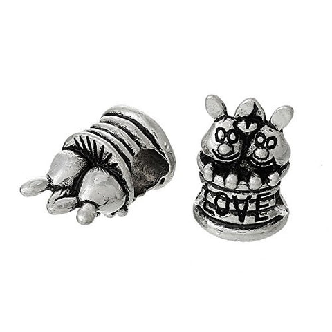 Carved Love Rabbits Bead Compatible for Most European Snake Chain Bracelet - Sexy Sparkles Fashion Jewelry - 2