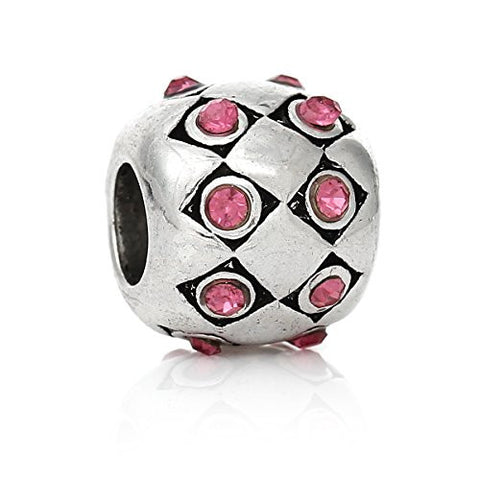 Birthday Month Charms W/ Round  Crystals Bead (June) - Sexy Sparkles Fashion Jewelry - 1