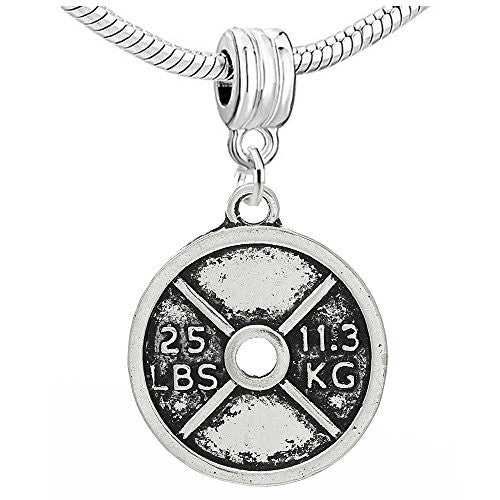 25 Lbs Weight Plate Charm Pendant