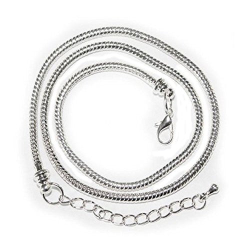 European 22 Inches Snake Chain Charm Necklace - Sexy Sparkles Fashion Jewelry - 1