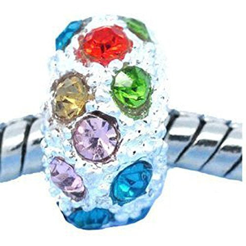Multi  Rhinestone Fancy European Bead Compatible for Most European Snake Chain Bracelet - Sexy Sparkles Fashion Jewelry