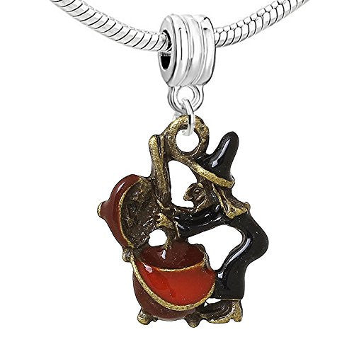 Halloween Witch Dangle European Bead Compatible for Most European Snake Chain Bracelet - Sexy Sparkles Fashion Jewelry