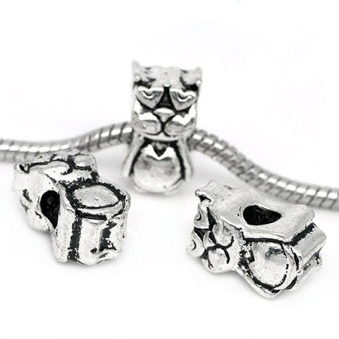 Garfield Cat with Heart Eyes European Bead Compatible for Most European Snake Chain Bracelet - Sexy Sparkles Fashion Jewelry - 3
