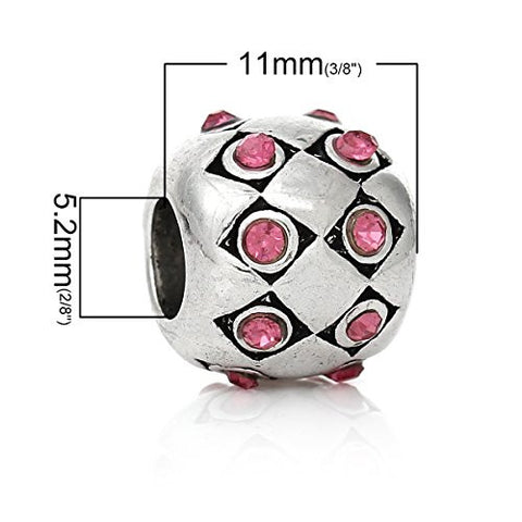 Birthday Month Charms W/ Round  Crystals Bead (June) - Sexy Sparkles Fashion Jewelry - 3