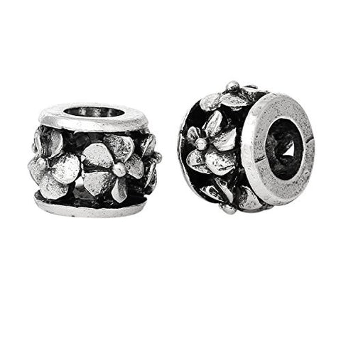 Flower Pattern European European Bead Compatible for Most European Snake Chain Charm Bracelet - Sexy Sparkles Fashion Jewelry - 2