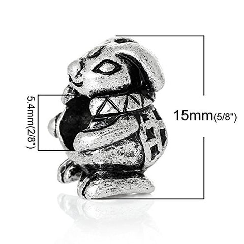 Easter Bunny/Rabbit Bead Compatible for Most European Snake Chain Bracelet - Sexy Sparkles Fashion Jewelry - 3