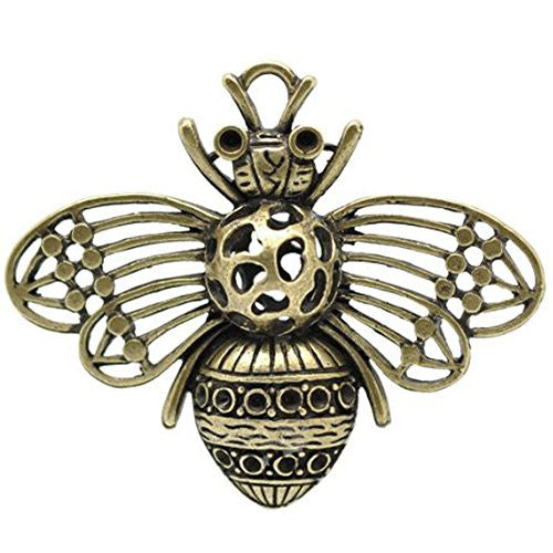 Hollow Bee Charm Pendants for necklace - Sexy Sparkles Fashion Jewelry - 1