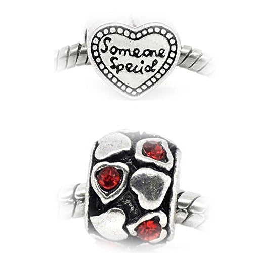 Someone Special and Red Heart Charm for Snake Chain Bracelet - Sexy Sparkles Fashion Jewelry