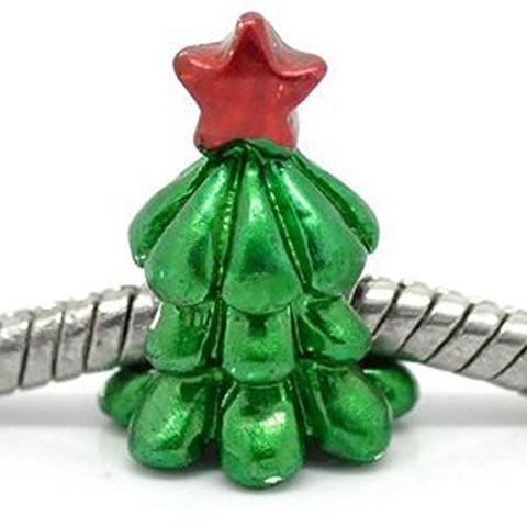 Christmas Tree Bead Charm Spacer for Snake Chain Charm Bracelet - Sexy Sparkles Fashion Jewelry - 1
