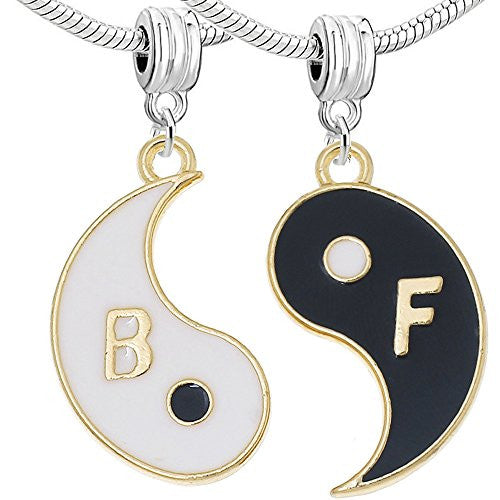 Two Piece (2) Eight Diagrams Dangle Charm European Bead Compatible for Most European Snake Chain Bracelet - Sexy Sparkles Fashion Jewelry