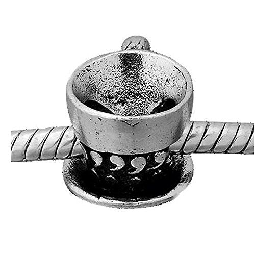 Coffee Cup Charm European Bead Compatible for Most European Snake Chain Bracelet - Sexy Sparkles Fashion Jewelry