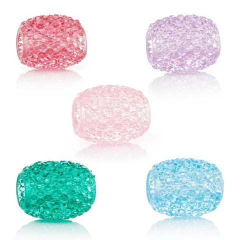 5 Mixed Glitter Resin Charm Beads - Sexy Sparkles Fashion Jewelry - 1