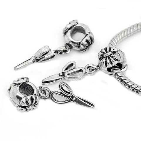 Scissors European Bead Compatible for Most European Snake Chain Bracelet - Sexy Sparkles Fashion Jewelry - 3