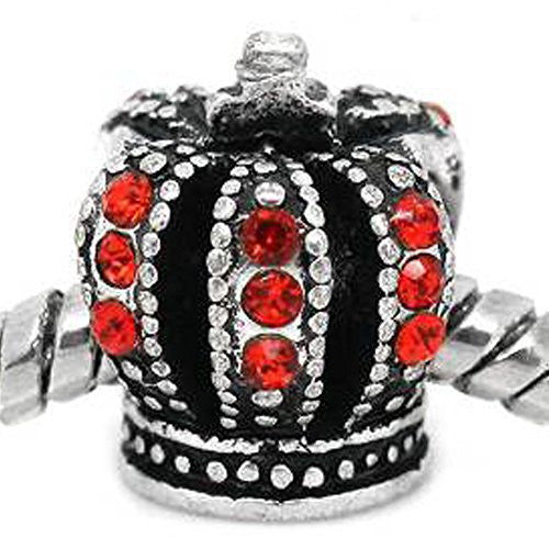 Red Crown European Bead Compatible for Most European Snake Chain Bracelet - Sexy Sparkles Fashion Jewelry - 1
