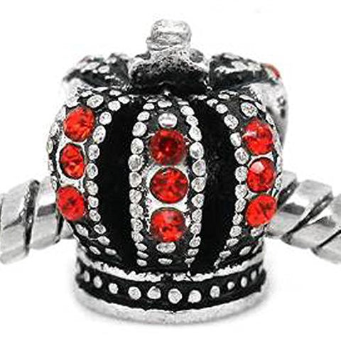 Red Crown European Bead Compatible for Most European Snake Chain Bracelet - Sexy Sparkles Fashion Jewelry - 1