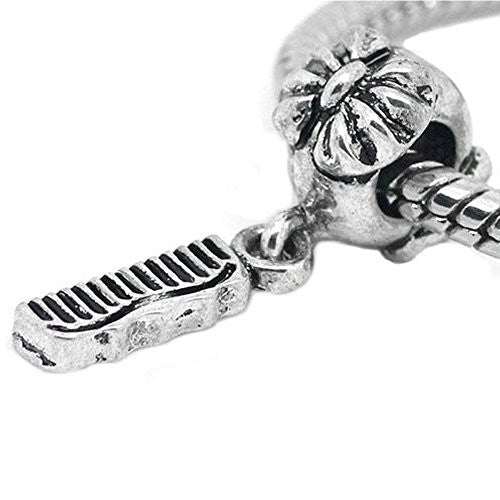 Comb with Flower Pattern European Bead Compatible for Most European Snake Chain Bracelet - Sexy Sparkles Fashion Jewelry - 1