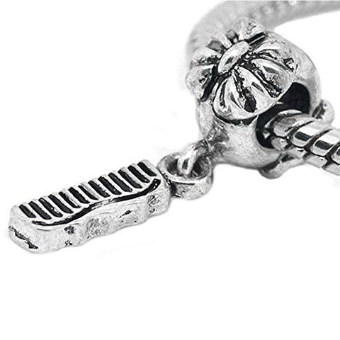 Comb with Flower Pattern European Bead Compatible for Most European Snake Chain Bracelet - Sexy Sparkles Fashion Jewelry - 1