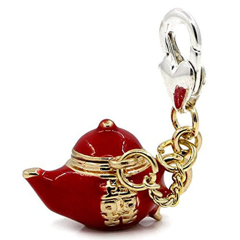 Teapot Clip on Penndant for European Charm Jewelry w/ Lobster Clasp - Sexy Sparkles Fashion Jewelry
