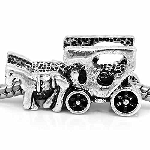 Horse and Carriage Bead Compatible for Most European Snake Chain Braceletpacers For Snake Chain Charm Bracelet - Sexy Sparkles Fashion Jewelry - 1