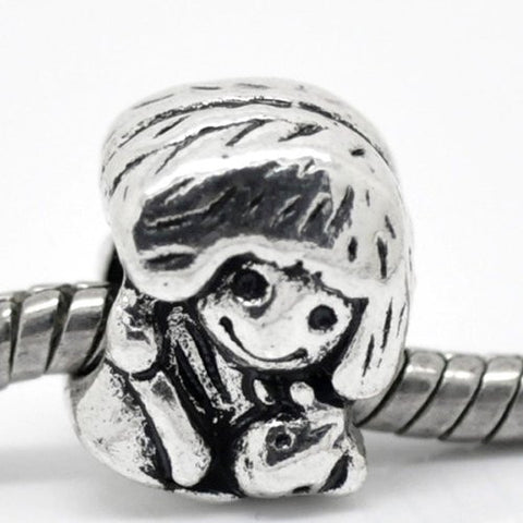 Happy Little Girl Charm European Bead Compatible for Most European Snake Chain Bracelet - Sexy Sparkles Fashion Jewelry - 1