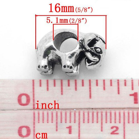 Elephant Bead Spacer for Snake Chain Charm Bracelet - Sexy Sparkles Fashion Jewelry - 2
